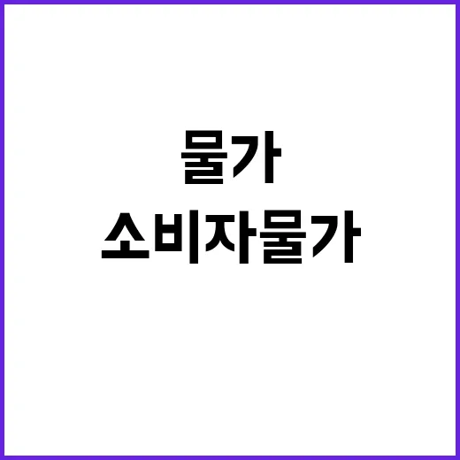 농축산물 소비자물가 폭염 속 안정화 신호!