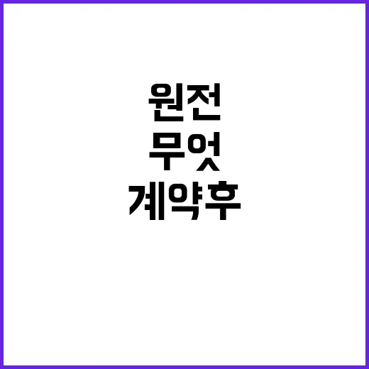 원전 세부 설비 계약 후 결정! 사실은 무엇?