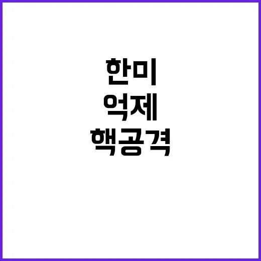 북한 핵공격 한미의 강력한 억제 공약 공개!