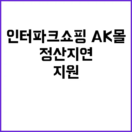 정산지연 인터파크쇼핑·AK몰 유동성 지원 발표!