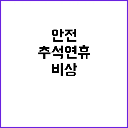 ‘추석 연휴 비상’…