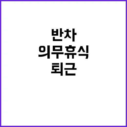 반차 의무 휴식 없…