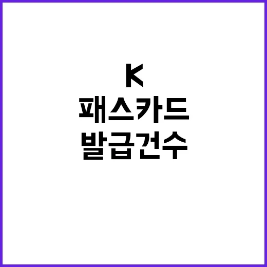 K패스 카드 회원 수와 발급 건수 차이 있다!