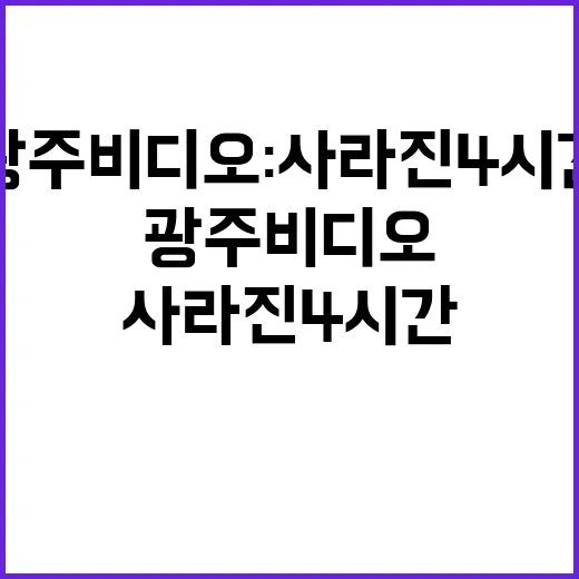 광주비디오 사라진 …