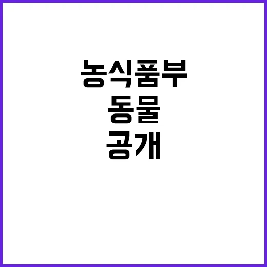 동물복지 제도 개선 농식품부의 새로운 계획 공개!