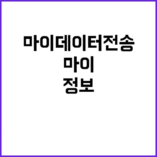 마이데이터 전송정보 업계와 협의 후 결정!