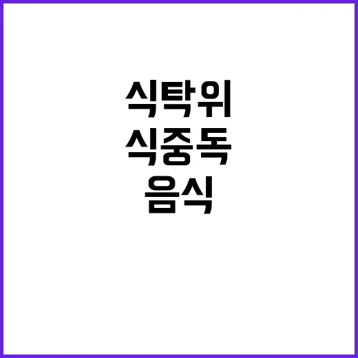 식중독 경고! 식탁…