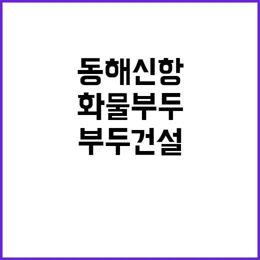 동해신항 화물부두 …