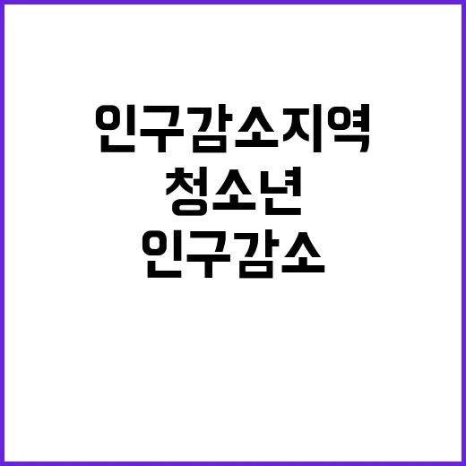 청소년들 인구감소지…