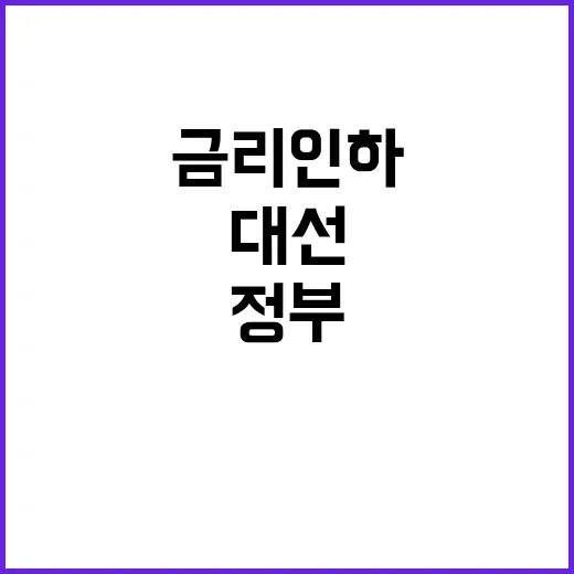 정부 대선 리스크와 금리 인하 관리 강화!