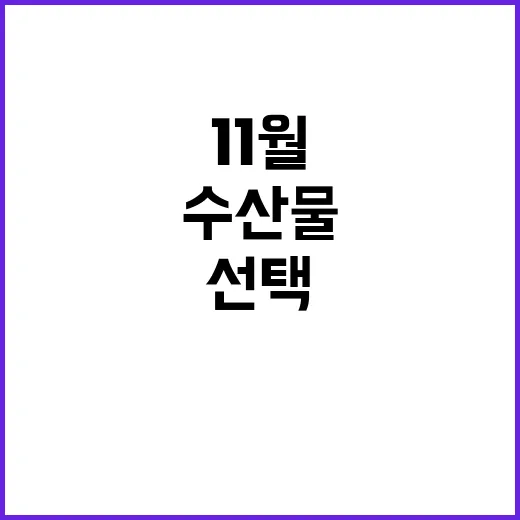 11월 수산물 영양…