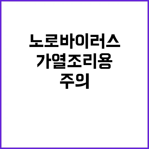 노로바이러스 주의! 가열조리용 굴 꼭 익혀야!