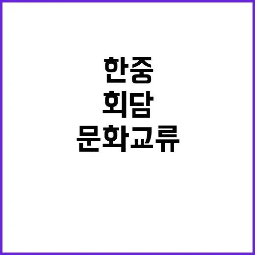 문화 교류 한중 관…