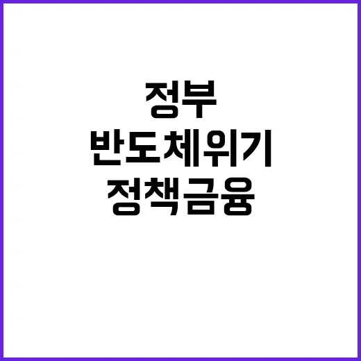 반도체 위기 정부 14조원 정책금융 투입 계획!