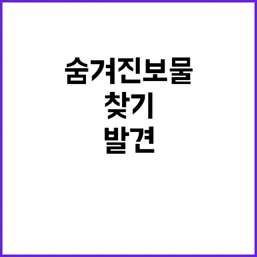 돈 찾기 숨겨진 보…