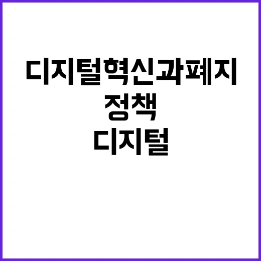 “디지털혁신과 폐지 정책 효율성 강화에 대한 사실”