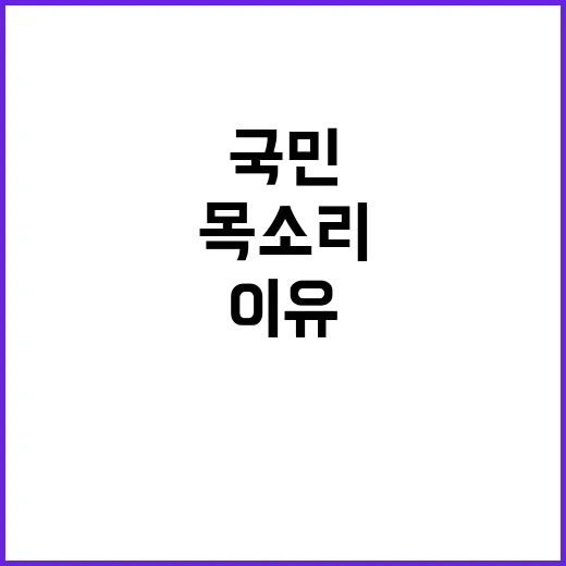 국민의 목소리 지금…