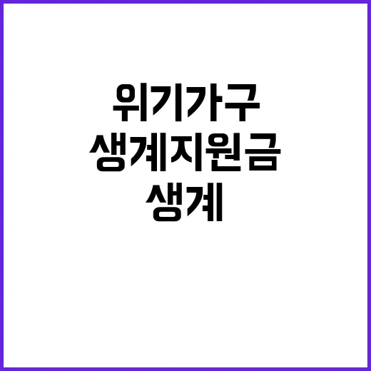 생계지원금 내년 위…