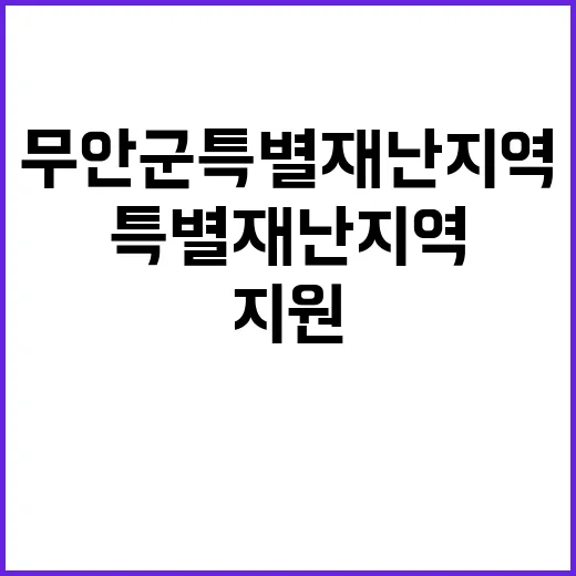 무안군 특별재난지역…