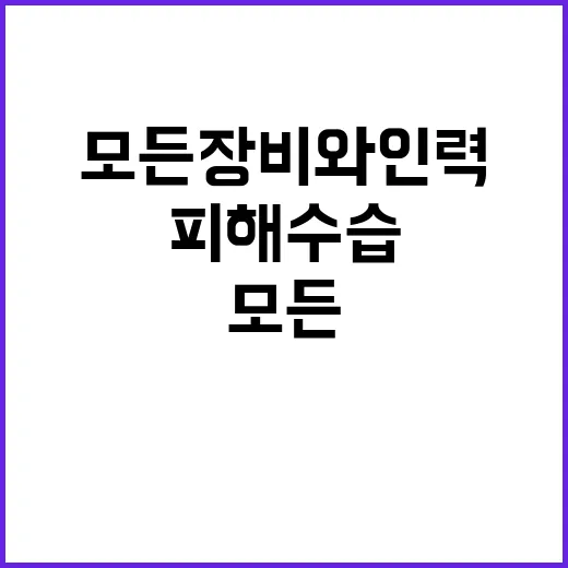 피해 수습 모든 장…