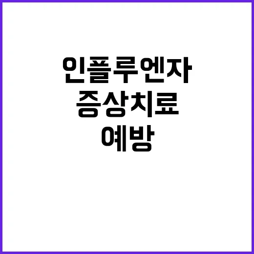 인플루엔자 예방 증상 치료 방법 모든 것!