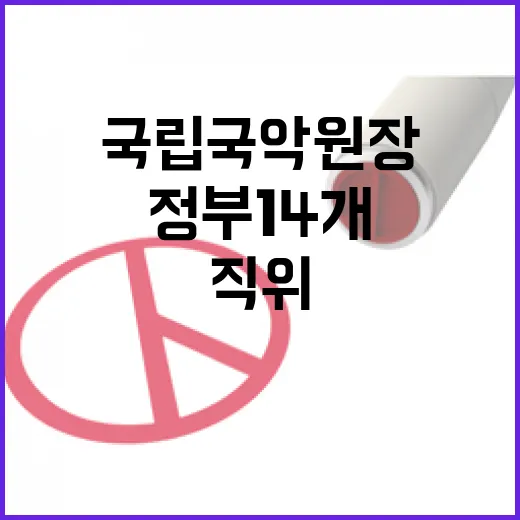 국립국악원장 정부 …