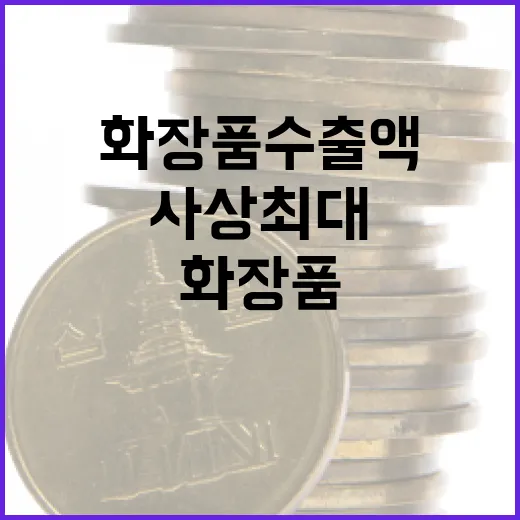 화장품 수출액 사상…