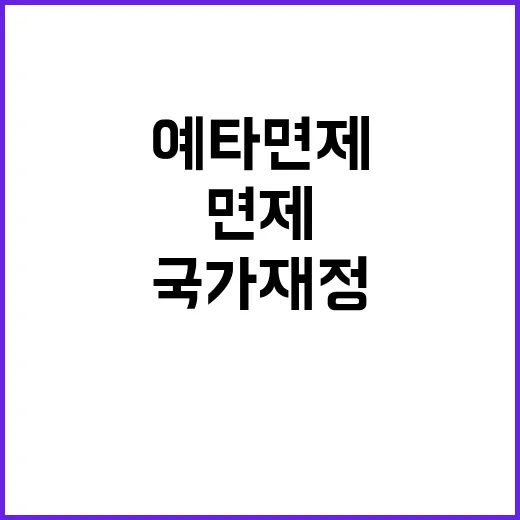 예타 면제 국가재정…