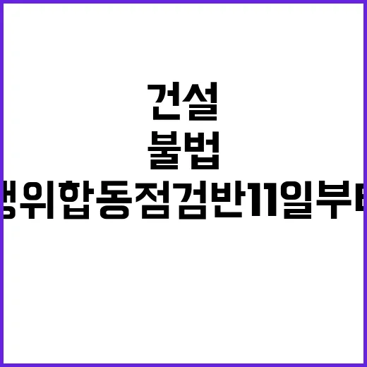 불법 건설행위 합동…