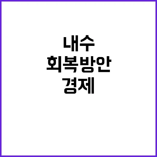 내수회복 방안 경제…