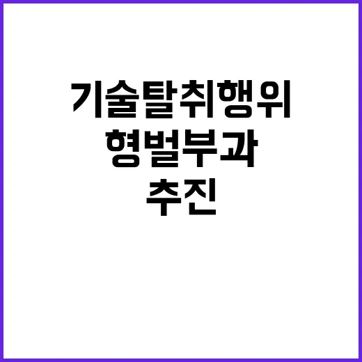 기술탈취 행위 형벌…