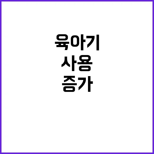 고용부 “남성 육아기 사용 증가 새로운 변화”