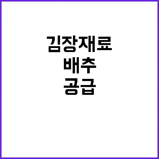 김장재료 할인 배추…