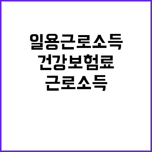 “일용근로소득 건강…