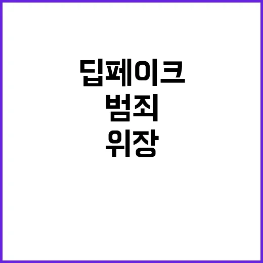 딥페이크 범죄 위장 수사와 처벌 강化 주목!