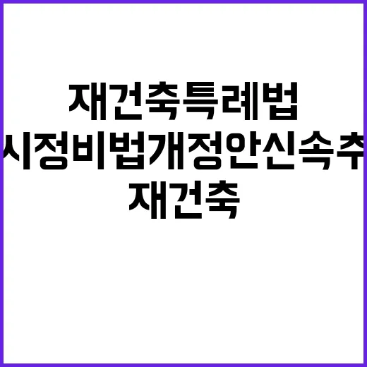 재건축 특례법 도시…