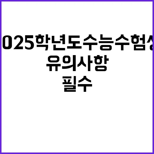 2025학년도 수능…