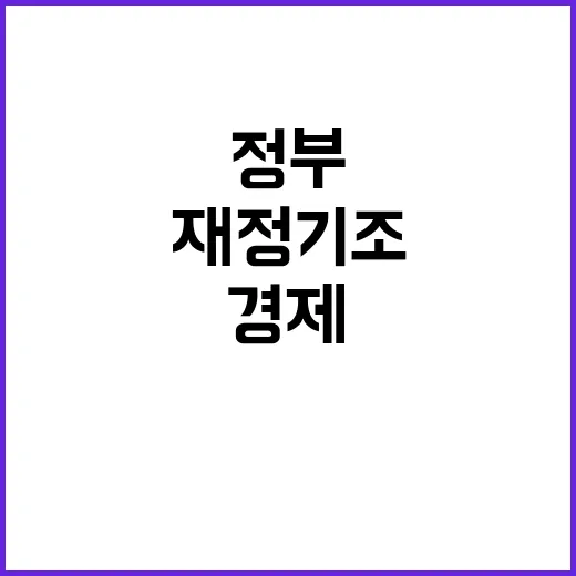 재정기조 정부의 민…