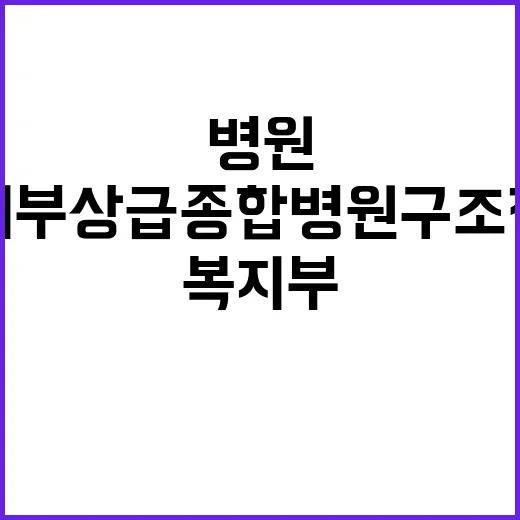 복지부 “상급종합병…