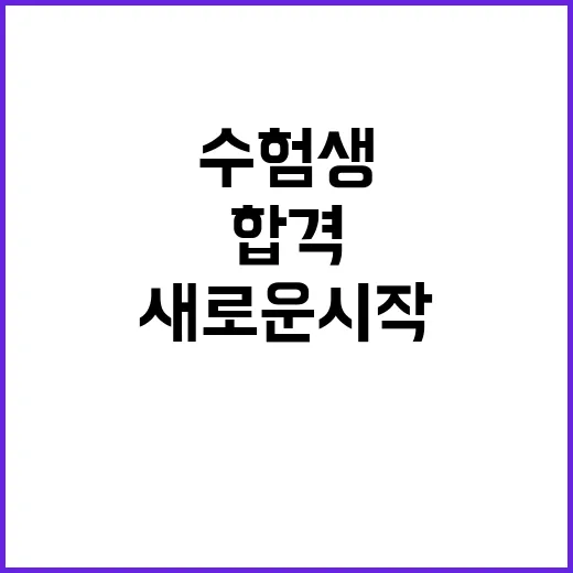 수험생 합격의 기쁨…