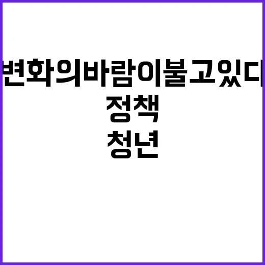 청년세대 정책 변화…