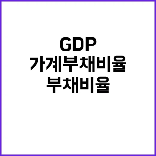 GDP 감소 가계부…