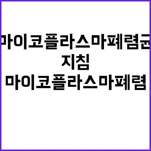 마이코플라스마 폐렴…