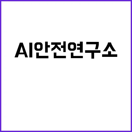 AI 안전 연구소 …