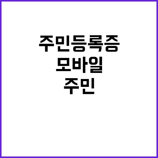 모바일 주민등록증 …