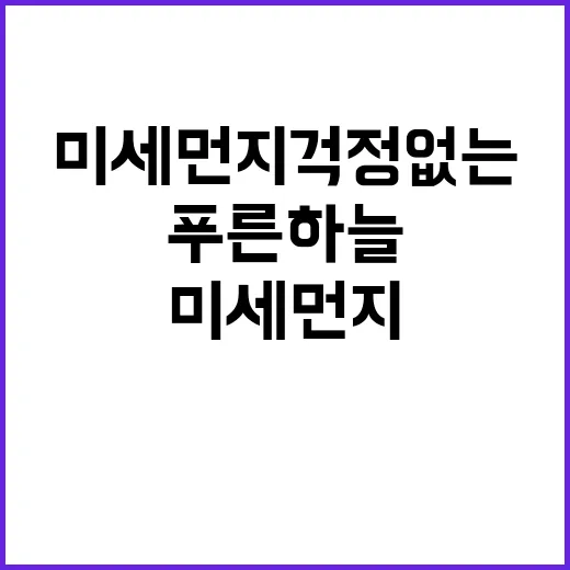 푸른 하늘 미세먼지…