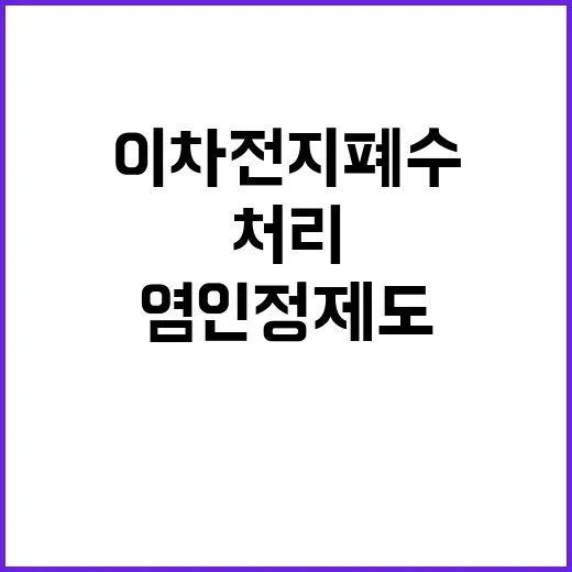 이차전지 폐수 처리…