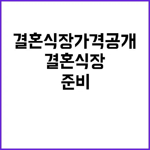 결혼식장 가격 공개 준비 쉽게 하는 법!