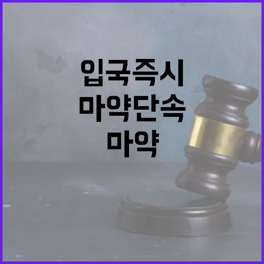 마약 단속 강화…입국 즉시 시행되는 새로운 조치!