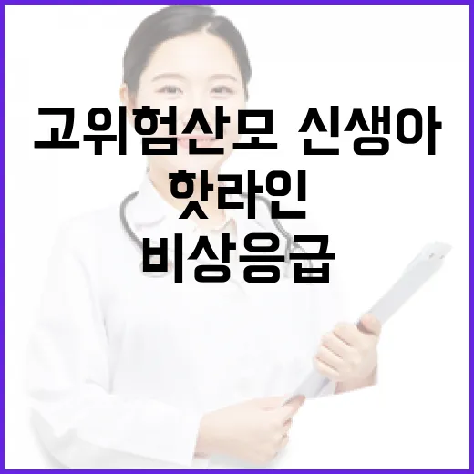 비상응급의료 고위험 산모·신생아 핫라인 공개!